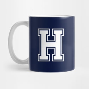 Initial Letter H - Varsity Style Design Mug
